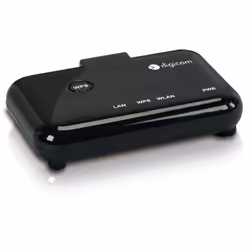 Digicom WLA150-C01, Con cavo e senza cavo, RJ-45, WLAN, Wi-Fi 4 (802.11n), 150 Mbit/s, Nero