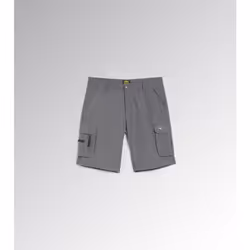 Descrizione Bermuda cargo estivo, tasche laterali con porta oggetti, regolazione vita con coulisse, tripla cucitura.