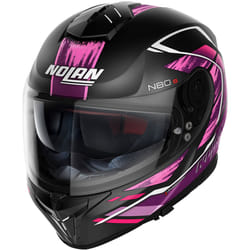 Nolan N80-8 Thunderbolt N-Com Casco, nero-rosa, dimensione XS per uomo