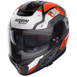 Nolan N80-8 Starscream N-Com Casco, nero-bianco-rosso, dimensione XS per uomo