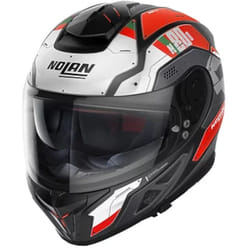 Nolan N80-8 Starscream N-Com Casco, nero-bianco-rosso, dimensione XS per uomo