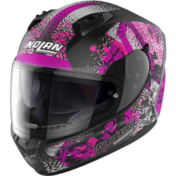 Nolan N60-6 Eufor Casco, nero-rosa, dimensione 2XS per uomo