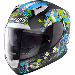 Nolan N60-6 Eufor Casco, nero-blu, dimensione XS per uomo