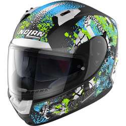 Nolan N60-6 Eufor Casco, nero-blu, dimensione XS per uomo