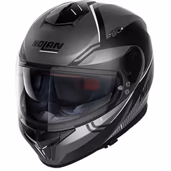 Nolan N80-8 Astute N-Com Casco, grigio-bianco, dimensione XL per uomo