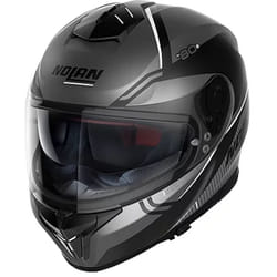 Nolan N80-8 Astute N-Com Casco, grigio-bianco, dimensione XL per uomo