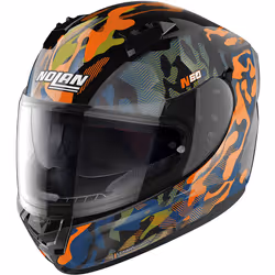 Nolan N60-6 Foxtrot Casco, nero-arancione, dimensione S per uomo