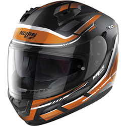 Nolan N60-6 Lancer Casco, nero-arancione, dimensione L per uomo