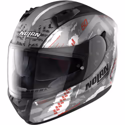 Nolan N60-6 Wheelspin Casco, grigio-arancione, dimensione S per uomo