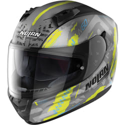 Nolan N60-6 Wheelspin Casco, grigio-giallo, dimensione S per uomo