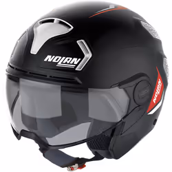 Nolan N30-4 T Inception Casco Jethelmet, nero-bianco, dimensione M