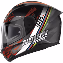 Nolan N60-6 SBK 2023 Casco, nero-bianco-rosso, dimensione L per uomo