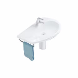 Portasciugamani in ottone cromato dal profilo minimale per lavabo in ceramica globo grace asimmetrico destro o sinistro. Il p ...