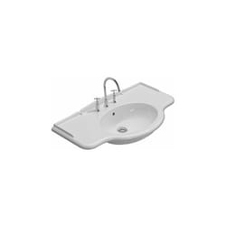 Ceramica Globo - Lavabo Paestum sospeso/su gambe cm. 110x60 particolare in