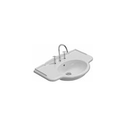 Ceramica Globo - Lavabo Paestum sospeso/su gambe cm. 90x56 particolare in ceramica