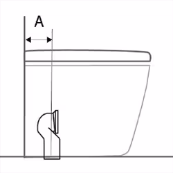 Curva tecnica per sanitari con scarico a pavimento, regolabile da 16 a 20 cm