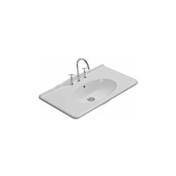 Ceramica Globo - Lavabo Paestum sospeso/su struttura cm. 100x55 particolare in
