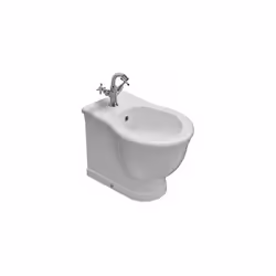 Bidet a terra filoparete monoforo della serie Paestum di Ceramica Globo. Il wc è bianco lucido cm. 57x38xh41 completo di fiss ...