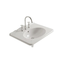 Ceramica Globo - Lavabo Paestum sospeso/su struttura cm. 75x55 particolare in
