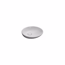 Lavabo da appoggio senza foro bianco lucido della serie lavabi d'arredo di Ceramica Globo. Il lavabo ha le seguenti caratteri ...