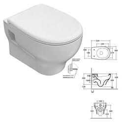 Globo vaso wc serie Grace sospeso bianco GRS02BI