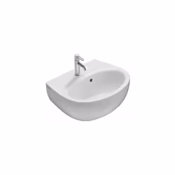 Lavabo sospeso monoforo bianco lucido della serie Grace di Ceramica Globo. Il lavabo ha le seguenti caratteristiche:è in cera ...