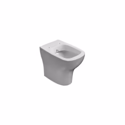 Vaso/bidet a terra filoparete della serie Argento di Ceramica Globo. Il wc con funzione bidet incorporata è in ceramica bianc ...