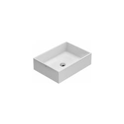 Ceramica Globo - Lavabo Forty3 appoggio salvaspazio cm. 50x37 rettangolare bianco