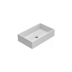 Lavabo Forty3 appoggio cm. 60x37 rettangolare in ceramica bianco