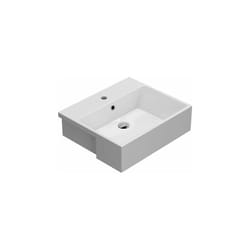 Ceramica Globo - Lavabo Forty3 semincasso cm. 55x47 monoforo rettangolare bianco