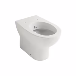 Vaso/bidet a terra filoparete della serie 4all di Ceramica Globo. Il wc con funzione bidet incorporata è in ceramica bianco l ...