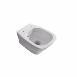 Vaso sospeso della serie Daily di Ceramica Globo. Il wc è in ceramica bianco lucido senza brida cm 53x37xh27 completo di fiss ...