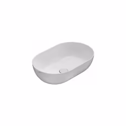 Lavabo appoggio senza foro bianco lucido della serie T-edge di Ceramica Globo. Il lavabo a le seguenti caratteristiche:è in c ...
