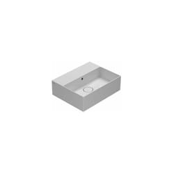 Lavabo T-edge sospeso/appoggio salvaspazio cm. 46x37 in ceramica