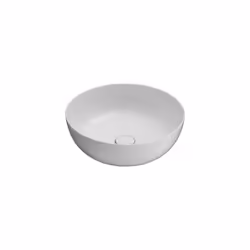 Lavabo appoggio salvaspazio senza foro bianco lucido della serie T-edge di Ceramica Globo. Il lavabo a le seguenti caratteris ...