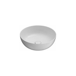 Ceramica Globo - Lavabo T-Edge appoggio salvaspazio cm. 45 tondo in ceramica
