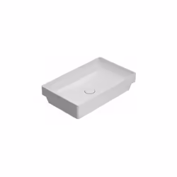 Lavabo incasso senza foro bianco lucido della serie T-Edge di Ceramica Globo. Il lavabo ha le seguenti caratteristiche; è in ...