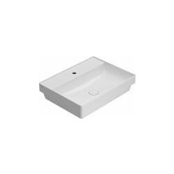 Ceramica Globo - Lavabo T-Edge incasso 61x46 senza foro bianco lucido di Ceramica