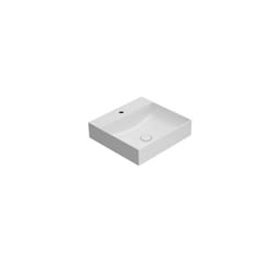 Ceramica Globo - Lavabo T-Edge appoggio/sospeso cm. 50x47 in ceramica bianco