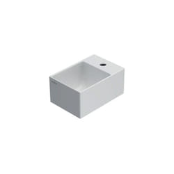Ceramica Globo - Lavabo T-Edge appoggio/sospeso salvaspazio cm. 30x20 in ceramica