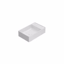 Lavabo appoggio/sospeso senza foro bianco lucido della serie T-Edge di Ceramica Globo. Il lavabo ha le seguenti caratteristic ...