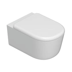 Vaso sospeso cleanstorm® in ceramica 54x36 cm Globo Lalita LTS02BI Bianco - Ceramica - Standard