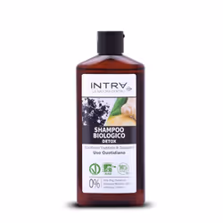 Intra Carbone Vegetale & Zenzero Shampoo Biologico Detox 250ml, 250 ml, Shampoo, Non professionale, Donna, Per tutti i tipi d ...