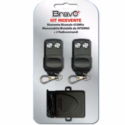 KIT RICEVENTE UNIV 433-INTERNO BRAVO Kit Ricevente Universale 433Mhz Interno Specifiche tecniche: Ricevente Bicanale universa ...