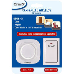 Campanello senza fili Wireless Bravo 92902913 36 suonerie