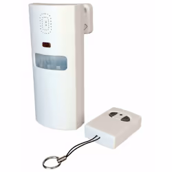 ALLARME con SENSORE DI MOVIMENTO & TELECOMANDO Allarme stand-alone con sensore di movimento ad infrarossi Attivazione/disatti ...