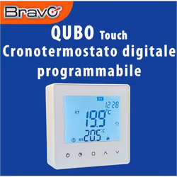 CRONOTERMOSTATO QUBO TOUCH Cronotermostato per dispositivi di riscaldamento programmazione automatica settimanale 7 giorni ug ...