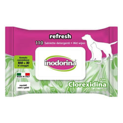 Inodorina - Cane e Gatto Salvietta Refresh Clorexidina 110pz