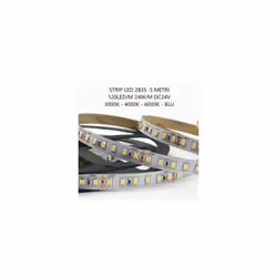 Striscia Strip LED 18w/m 120 Led/m 2072Lm/m Bobbimna 5 Metri DC24V IP20