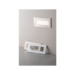 Intec - Faretto Segnapasso Incasso 506 led 5W 650LM Luce cct Doppia Placca Bianca Nikel IP65